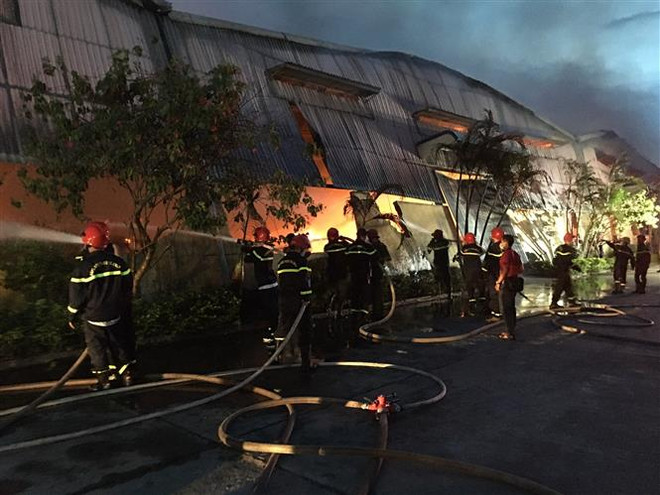 Thừa Thiên-Huế: Cháy lớn tại nhà kho của công ty dệt may ảnh 1