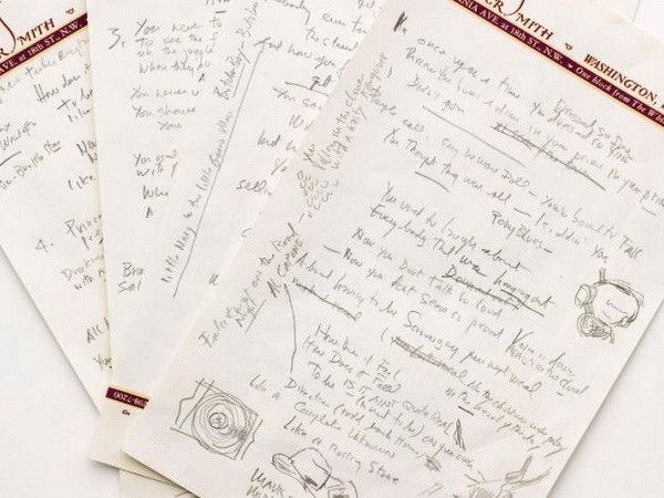 Bản viết tay bài hát của Bob Dylan được bán với giá kỷ lục ảnh 1