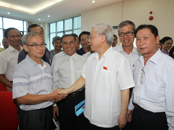 Tổng Bí thư Nguyễn Phú Trọng tiếp xúc cử tri thủ đô Hà Nội ảnh 1