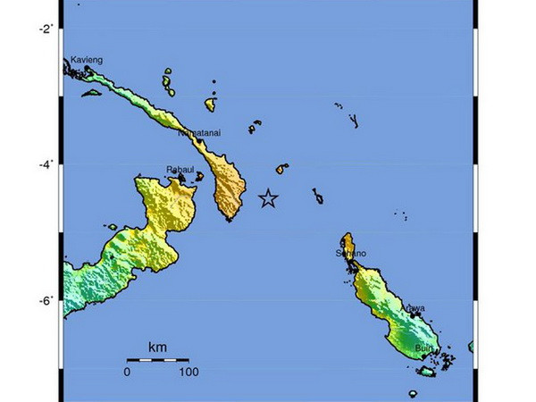 Bản đồ tâm chấn của trận động đất ở Papua New Guinea ngày 17/12. (Ảnh: EPA/TTXVN) Ban bố cảnh báo sóng thần sau động đất mạnh ở Papua New Guinea ảnh 1