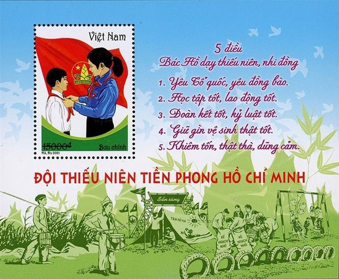 Phát hành bộ tem nhân kỷ niệm 80 năm Ngày thành lập Đội ảnh 2