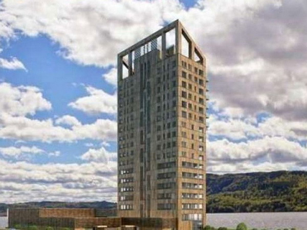 Tòa tháp bằng gỗ cao nhất thế giới có khả năng chống cháy ở Na Uy ảnh 1