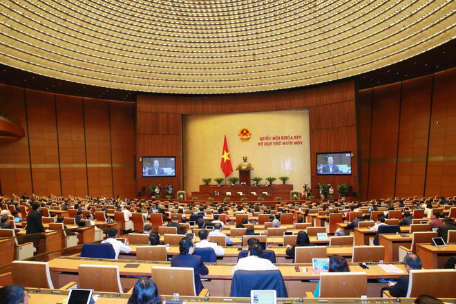 Quang cảnh phiên họp. (Ảnh: Phương Hoa/TTXVN) Cử tri đánh giá cao các báo cáo nhiệm kỳ với tinh thần thẳng thắn ảnh 1
