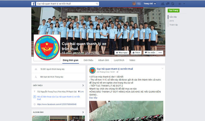 Lập Facebook giả mạo Cục Hải quan rao bán SH, Sipo với giá ‘bèo’ ảnh 1