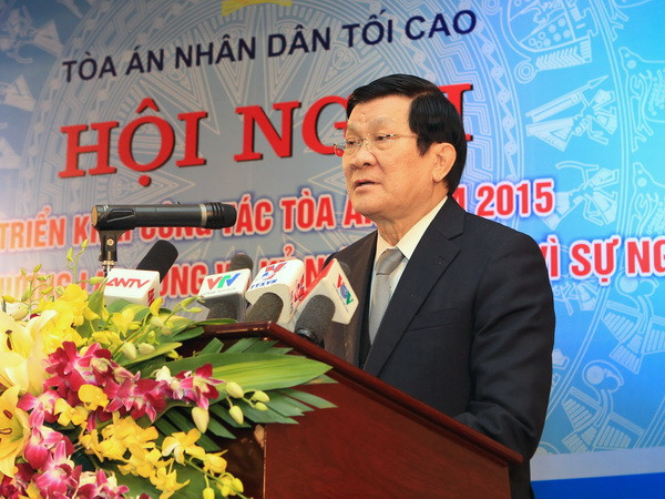 Chủ tịch nước: Tiếp tục đổi mới thủ tục tranh tụng ở phiên tòa ảnh 1