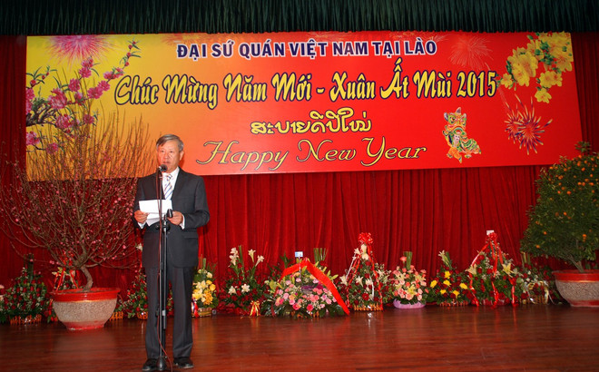 Đại sứ quán Việt Nam tại Lào tổ chức chiêu đãi mừng Xuân Ất Mùi ảnh 2