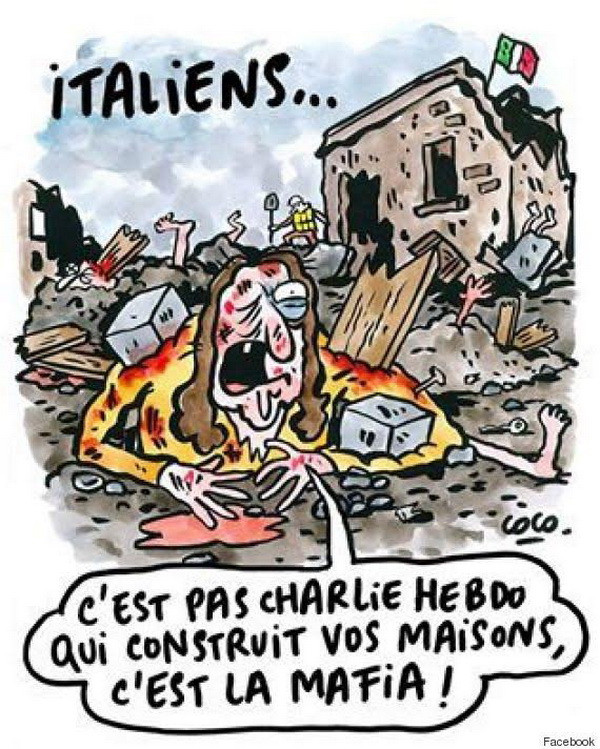 Người dân Italy kiện báo Charlie Hebdo vì một bức tranh gây sốc ảnh 2