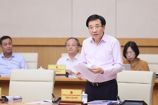 Các đại biểu tham dự Phiên họp Chính phủ thường kỳ tháng 9/2023 và Hội nghị trực tuyến Chính phủ với địa phương tại điểm cầu Trụ sở Chính phủ. (Ảnh: Dương Giang/TTXVN) Thủ tướng chỉ rõ 8 nhiệm vụ, giải pháp chủ yếu cho 3 tháng cuối năm ảnh 2
