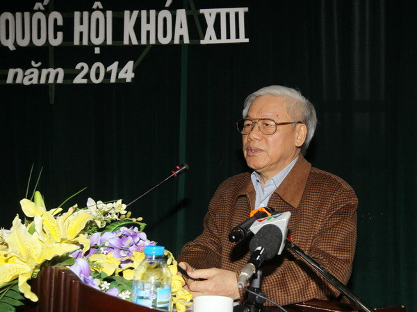 Tổng Bí thư Nguyễn Phú Trọng tiếp xúc cử tri thành phố Hà Nội ảnh 1