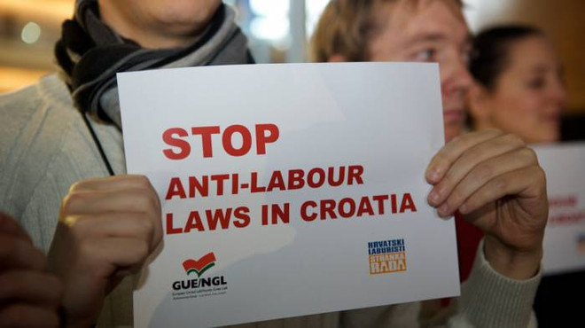 Đình công phản đối sửa đổi luật lao động ở Croatia ảnh 1