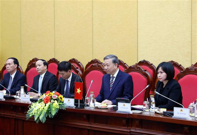 Bộ trưởng Tô Lâm tiếp Đại diện Thương mại Hoa Kỳ Katherine Tai ảnh 2