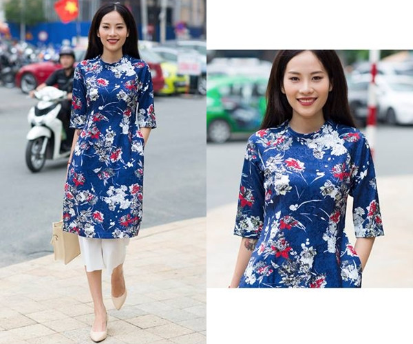 10 gợi ý lý tưởng giúp phái đẹp mua sắm Áo dài diện Tết 2017 ảnh 19