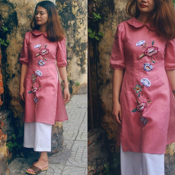 10 gợi ý lý tưởng giúp phái đẹp mua sắm Áo dài diện Tết 2017 ảnh 21