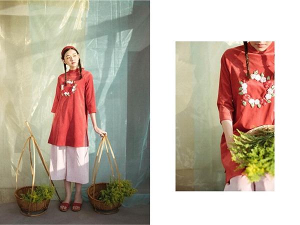 10 gợi ý lý tưởng giúp phái đẹp mua sắm Áo dài diện Tết 2017 ảnh 14