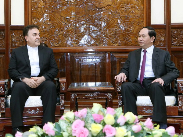 Chủ tịch nước Trần Đại Quang tiếp Đại sứ Iran chào xã giao ảnh 1