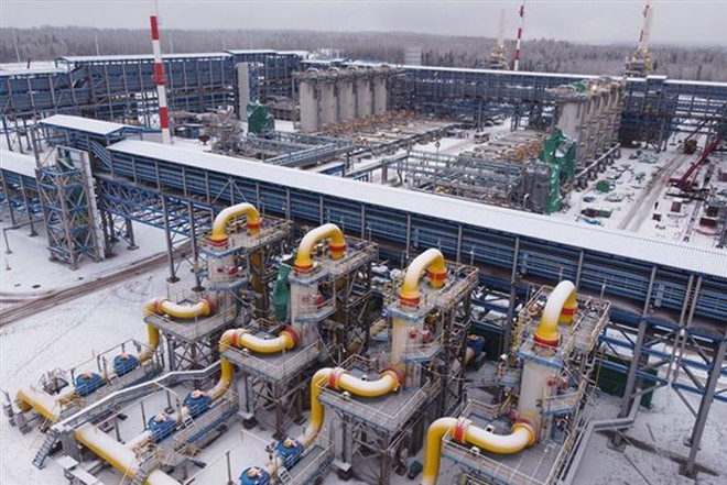 Trạm nén khí PJSC Slavyanskaya của Tập đoàn Gazprom (Nga). (Ảnh: Bloomberg/TTXVN) Nga đề nghị xây dựng một trung tâm cung ứng khí đốt tại Thổ Nhĩ Kỳ ảnh 1