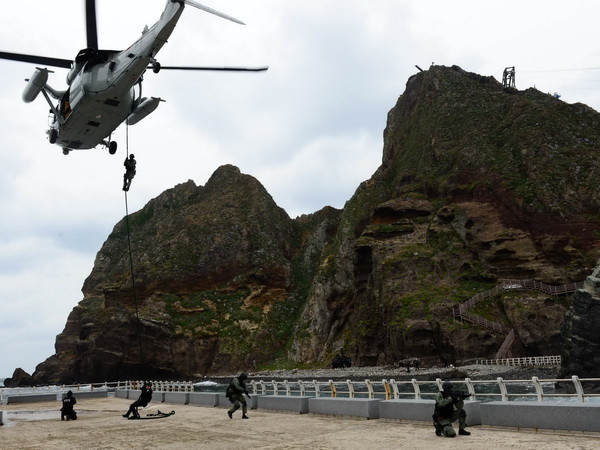 Hàn Quốc bắt đầu tập trận gần quần đảo tranh chấp với Nhật Bản ảnh 1