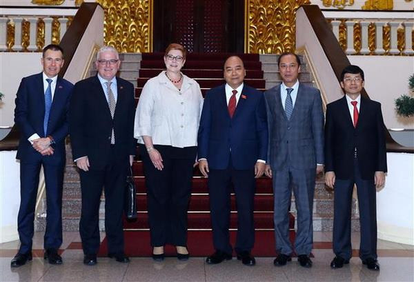 Thủ tướng Nguyễn Xuân Phúc tiếp Bộ trưởng Ngoại giao Australia Marise Payne. (Ảnh: Thống Nhất/TTXVN) Thủ tướng Nguyễn Xuân Phúc tiếp Bộ trưởng Ngoại giao Australia ảnh 2