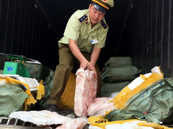 Phát hiện 8 tấn thịt lợn bốc mùi hôi thối chuẩn bị bán ra thị trường ảnh 1