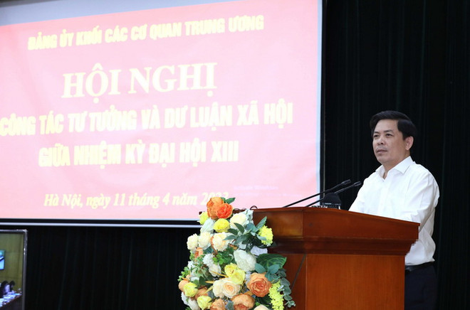 Ông Nguyễn Văn Thể, Uỷ viên Trung ương Đảng, Bí thư Đảng ủy Khối các cơ quan Trung ương phát biểu chỉ đạo Hội nghị. (Ảnh: Phương Hoa/TTXVN) Công tác tư tưởng phải tạo sự thống nhất trong Đảng bộ Khối cơ quan TW ảnh 1