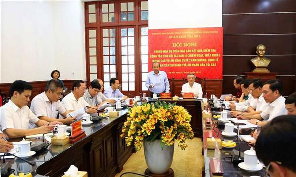 Phó Thủ tướng Thường trực Chính phủ Trương Hòa Bình phát biểu. (Ảnh: TTXVN phát) Tăng cường thu hồi tài sản tham nhũng thông qua hoạt động xét xử ảnh 2