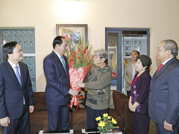 Chủ tịch nước thăm, chúc Tết các trí thức tiêu biểu của thủ đô ảnh 2