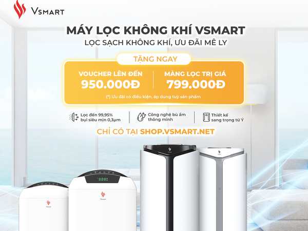 Sản phẩm Máy Lọc Không Khí Vsmart lần đầu ra mắt thị trường. (Nguồn: Vingroup) Vinsmart mở bán máy lọc không khí và giải pháp nhà thông minh ảnh 1