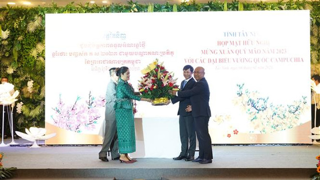 Đoàn công tác của Campuchia thăm, chúc Tết cổ truyền Việt Nam ảnh 2