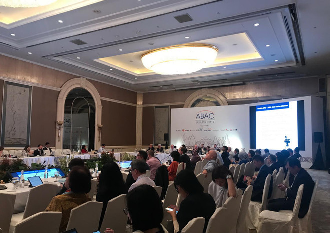 Quang cảnh phiên họp. (Ảnh: Đình Ánh/Vietnam+) ABAC khuyến khích hội nhập kinh tế ở châu Á-Thái Bình Dương ảnh 1