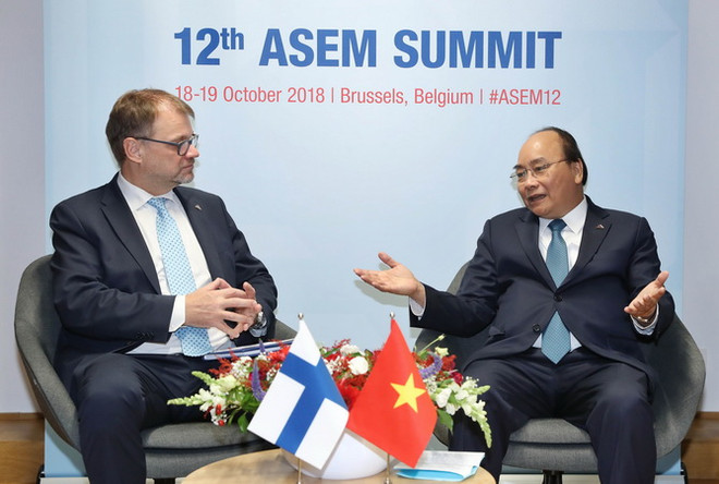 Thủ tướng tiếp xúc song phương nhân dịp Hội nghị Cấp cao ASEM12 ảnh 7