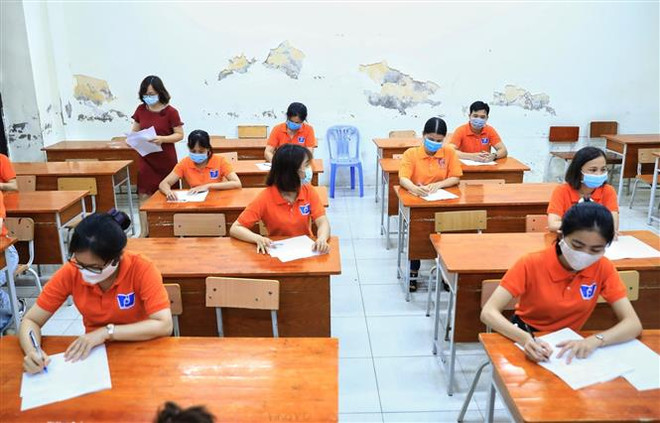 Kỳ thi tuyển sinh vào lớp 10 công lập của Hà Nội sẽ diễn ra vào ngày 18-19/6. (Ảnh: Thành Đạt/TTXVN) Hà Nội: Dự kiến ngày 31/5 công bố số lượng học sinh dự tuyển lớp 10 ảnh 1