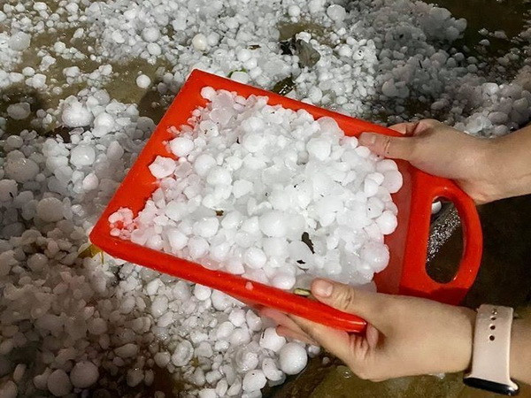 Cao Bằng và Bắc Kạn trải qua trận mưa đá to hiếm thấy ảnh 1