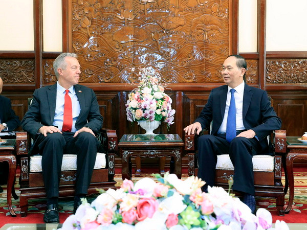 Chủ tịch nước Trần Đại Quang tiếp Đại sứ Hoa Kỳ tại Việt Nam ảnh 1