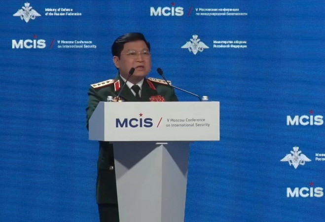 Đại tướng Ngô Xuân Lịch phát biểu ở Hội nghị An ninh Quốc tế Moskva ảnh 1