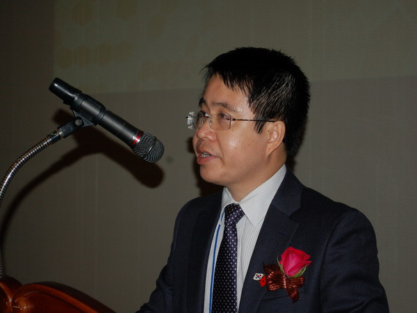 Phó Đại sứ Trần Anh Vũ phát biểu tại hội thảo. (Ảnh: PV/Vietnam+) Hội thảo các nhà khoa học trẻ Việt Nam tại Hàn Quốc lần thứ 4 ảnh 1