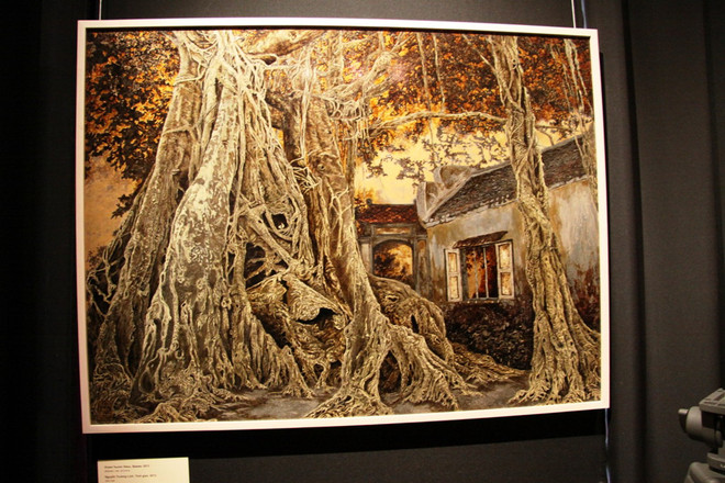 [Photo] Những bức tranh sơn mài tuyệt đẹp tại triển lãm ở Nga ảnh 8