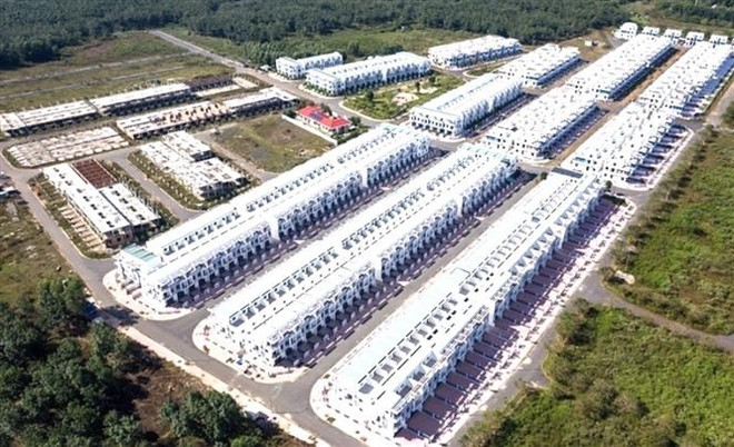 Hiện trạng Khu Dân cư Tân Thịnh tại xã Đồi 61, huyện Trảng Bom, tỉnh Đồng Nai do Công ty Cổ phần Đầu tư LDG làm chủ đầu tư. (Ảnh: TTXVN phát) Khởi tố vụ án liên quan đến sai phạm tại Dự án Khu dân cư Tân Thịnh ảnh 1