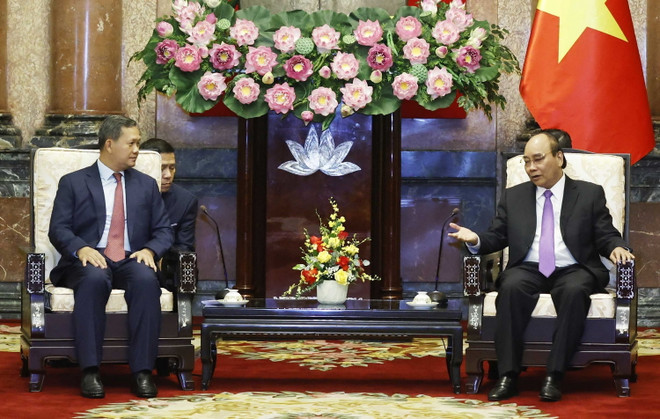 Chủ tịch nước tiếp Phó Tổng Tư lệnh kiêm Tư lệnh Lục quân Campuchia ảnh 2