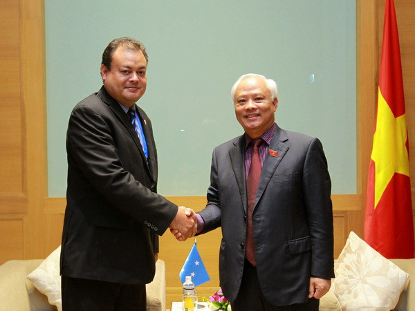 Phó Chủ tịch Quốc hội Uông Chu Lưu tiếp người đồng cấp từ Micronesia ảnh 1