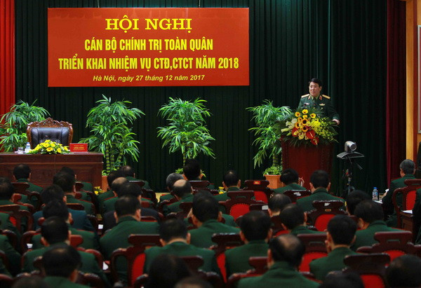 Quang cảnh hội nghị. (Ảnh: An Đăng/TTXVN) Hội nghị toàn quân triển khai nhiệm vụ công tác đảng, chính trị 2018 ảnh 1