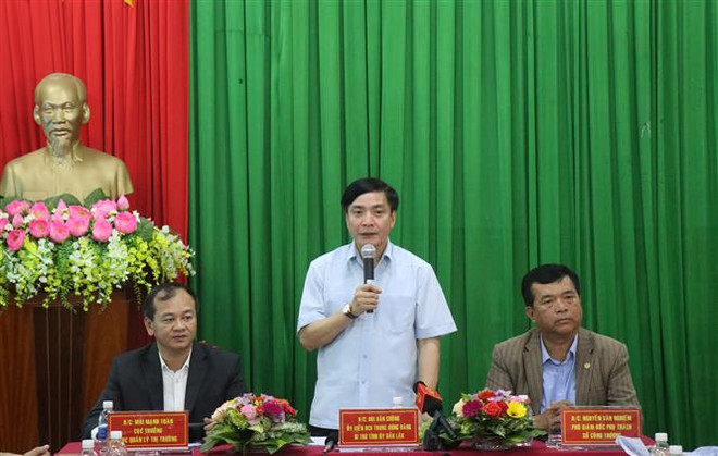 Bí thư Tỉnh ủy Đắk Lắk Bùi Văn Cường phát biểu. (Ảnh: Tuấn Anh/TTXVN) Đắk Lắk thí điểm tuyển chọn Bí thư Huyện ủy, thi tuyển lãnh đạo cấp sở ảnh 1