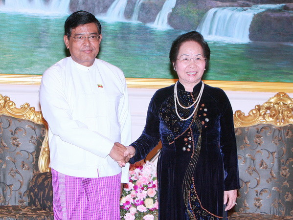 Phó Chủ tịch nước Nguyễn Thị Doan thăm chính thức Myanmar ảnh 1