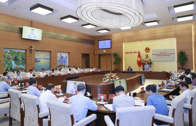 Quang cảnh hội nghị. (Ảnh: Doãn Tấn/TTXVN) Kỳ họp thứ 5 có nội dung lớn, khó và nhạy cảm liên quan đến đất đai ảnh 2