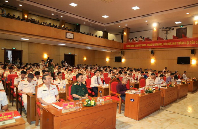 Các đại biểu dự Hội nghị. (Nguồn: Cổng thông tin Điện tử Bộ Công an) Công an học tập, thực hiện 6 điều Bác Hồ dạy thực chất, có chiều sâu ảnh 2