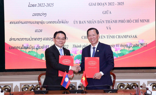 Thành phố Hồ Chí Minh và tỉnh Champasak ký thỏa thuận hợp tác hữu nghị ảnh 1
