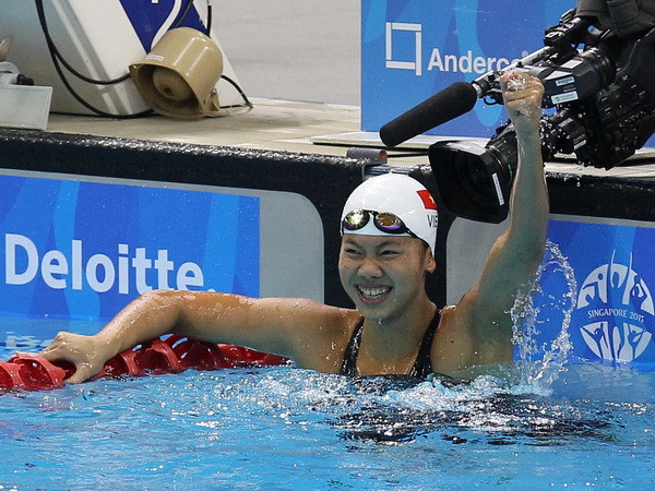 Ánh Viên giành 3 huy chương Vàng tại Giải bơi các nhóm tuổi châu Á ảnh 1