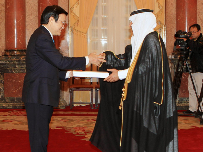 Chủ tịch nước Trương Tấn Sang tiếp Đại sứ các nước trình quốc thư ảnh 1