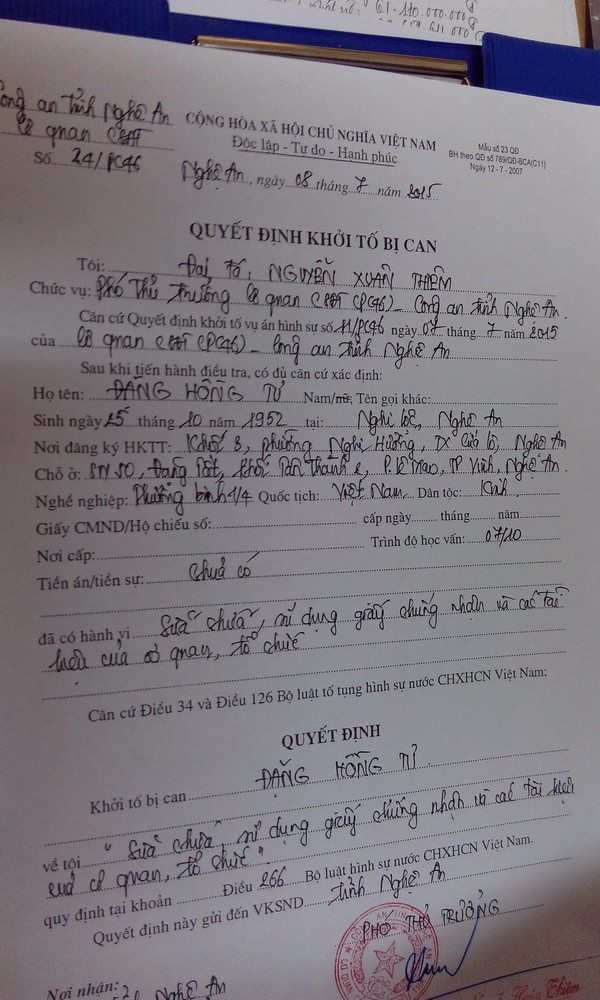 Khởi tố vụ án làm giả hồ sơ thương binh lớn nhất tại Nghệ An ảnh 1