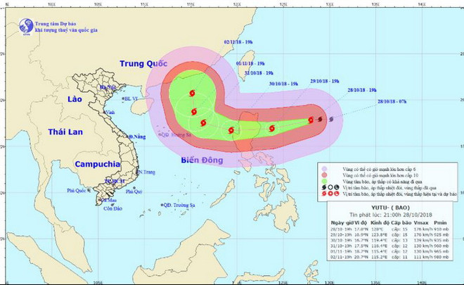 Sức gió mạnh nhất vùng gần tâm bão Yutu giảm xuống cấp 15 ảnh 1