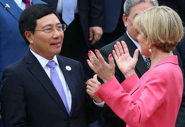 Ngày làm việc đầu tiên Hội nghị liên Bộ trưởng Ngoại giao-Kinh tế APEC ảnh 1